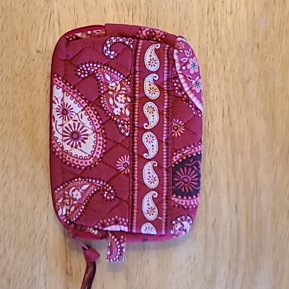 Vera Bradley Mesa Red quilted makeup bag